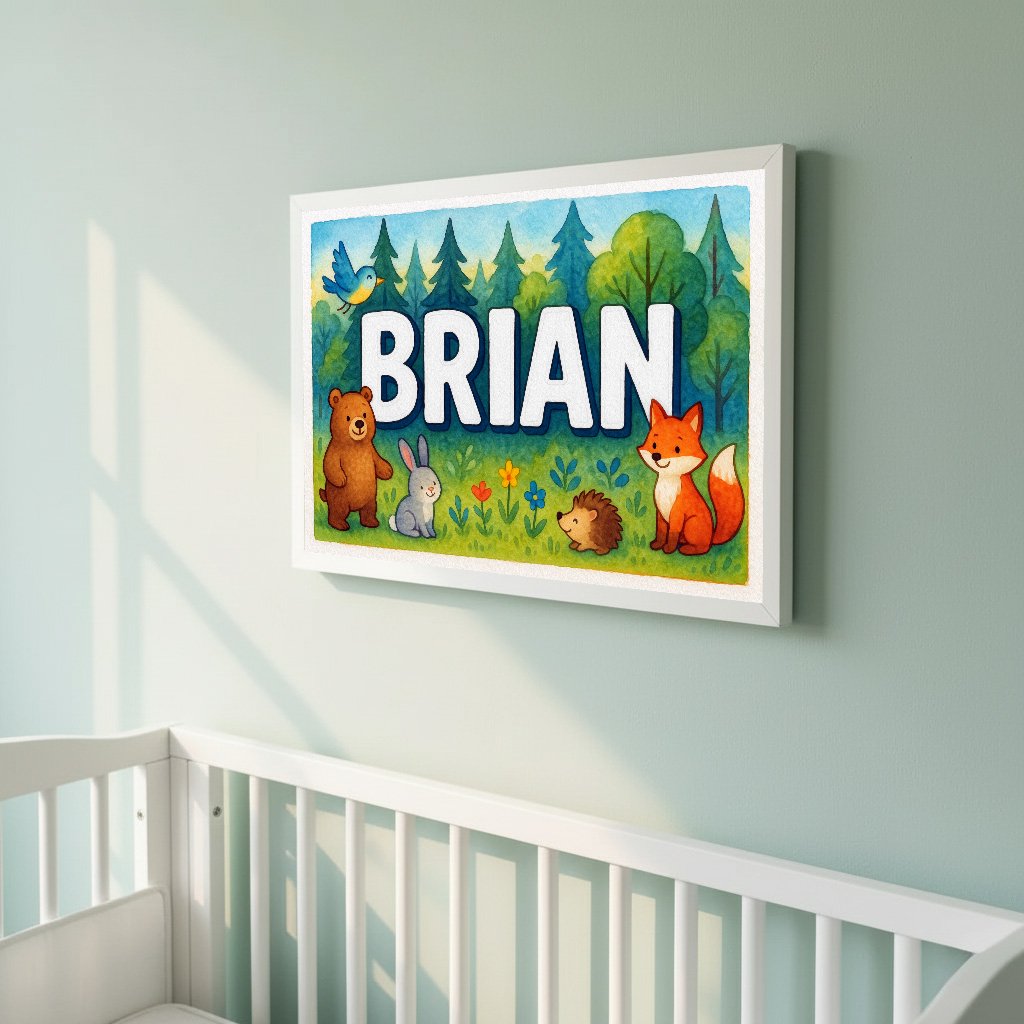 Personalized name art for Brian