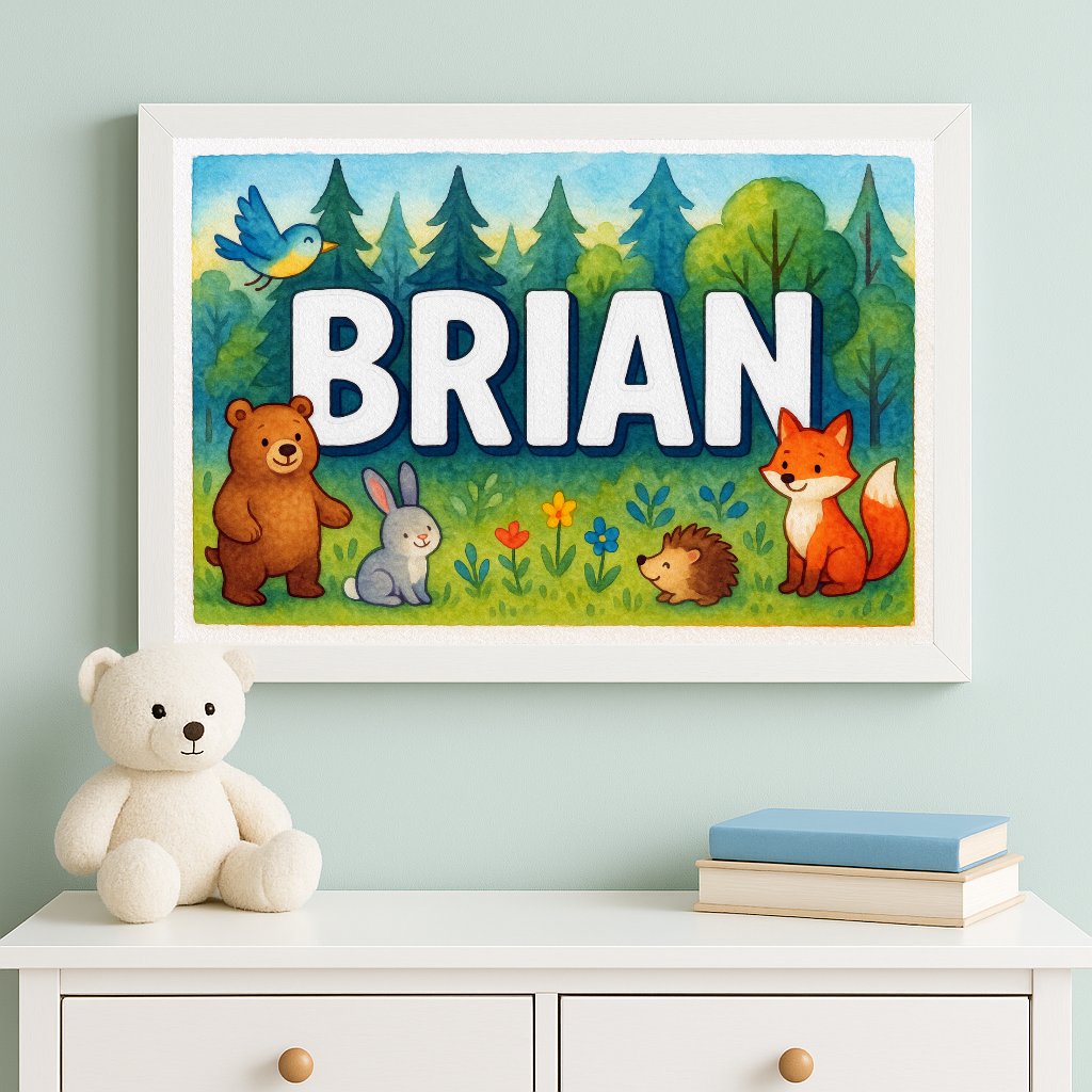 Personalized name art for Brian