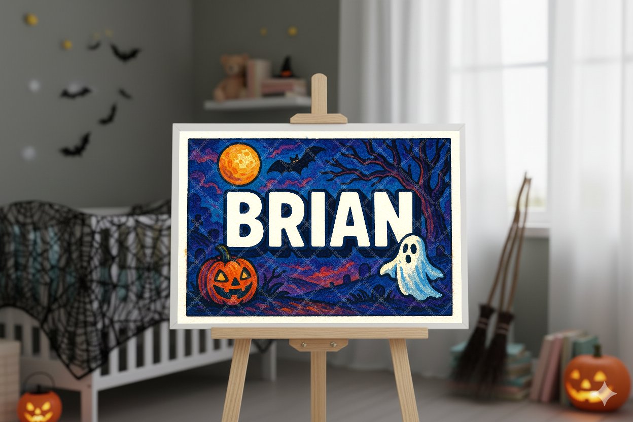 Personalized name art for Brian