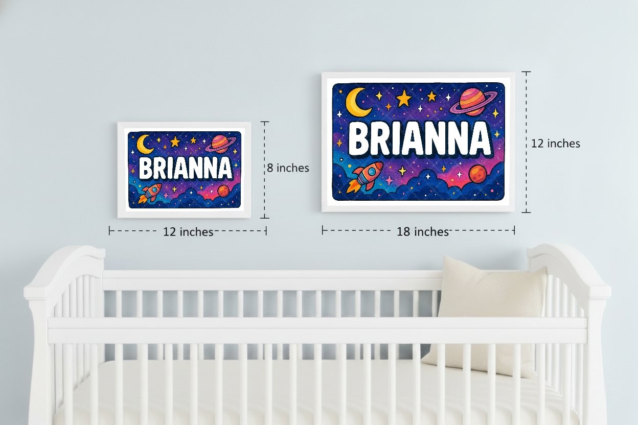 Personalized space name art for Brianna