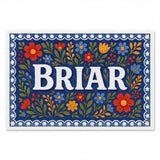 Briar Name Art - Floral Farmhouse personalized wall print for kids