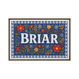 Briar Name Art - Floral Farmhouse personalized wall print for kids