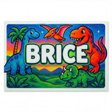 Brice Name Art - Dinosaur Adventure personalized wall print for kids
