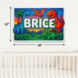 Brice Name Art - Dinosaur Adventure personalized wall print for kids