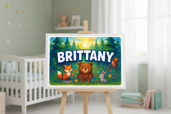 Brittany’s Personalized Forest Friends Art