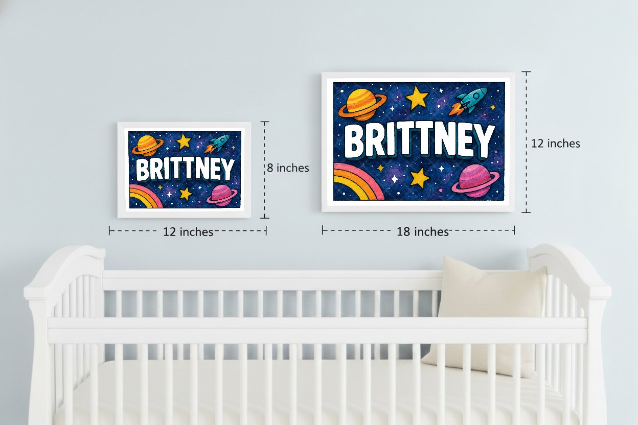 Personalized space name art for Brittney