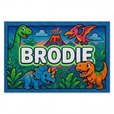 Brodie Name Art - Dinosaur Adventure personalized wall print for kids