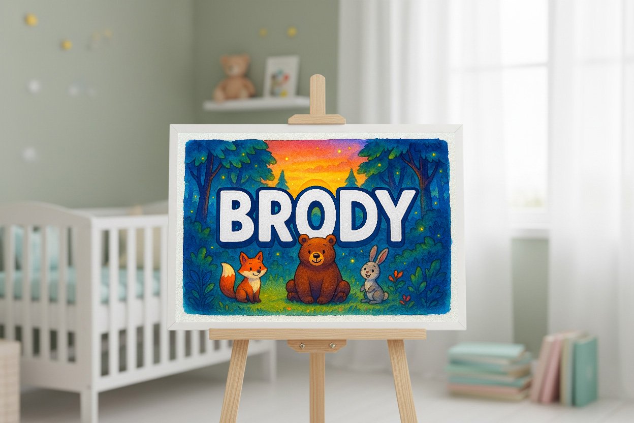 Personalized name art for Brody