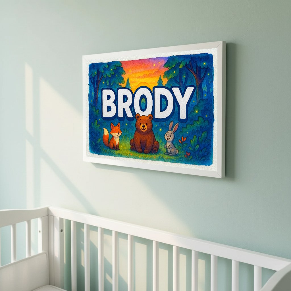 Personalized name art for Brody