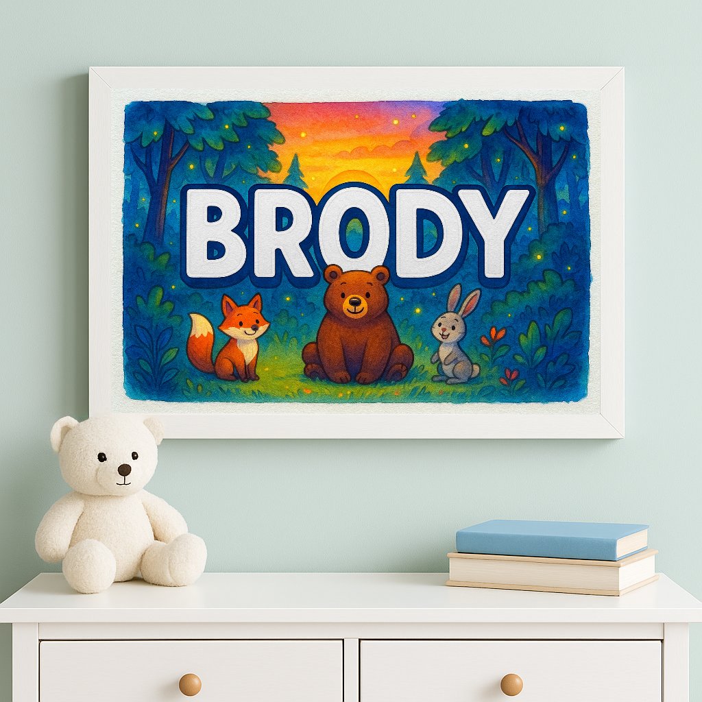 Personalized name art for Brody