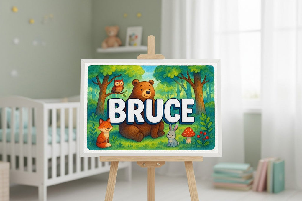 Personalized name art for Bruce