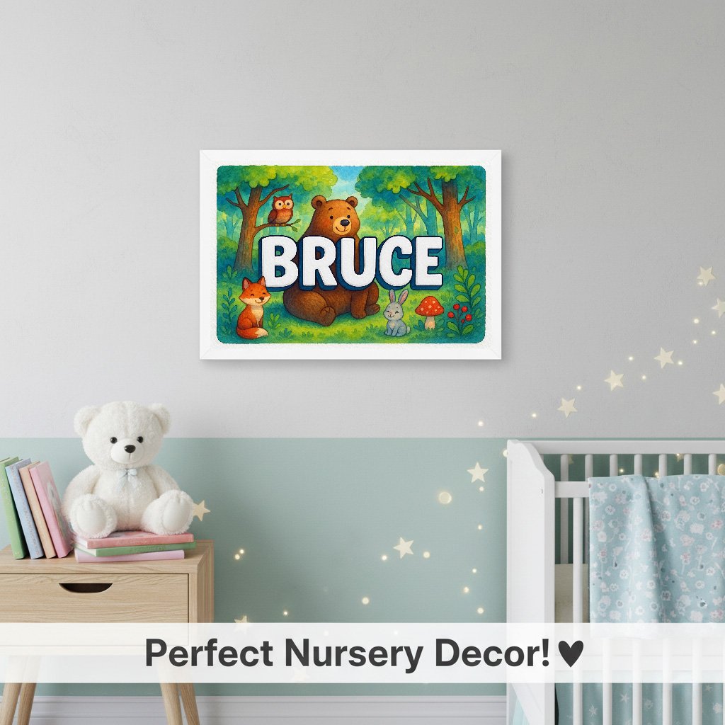 Personalized name art for Bruce