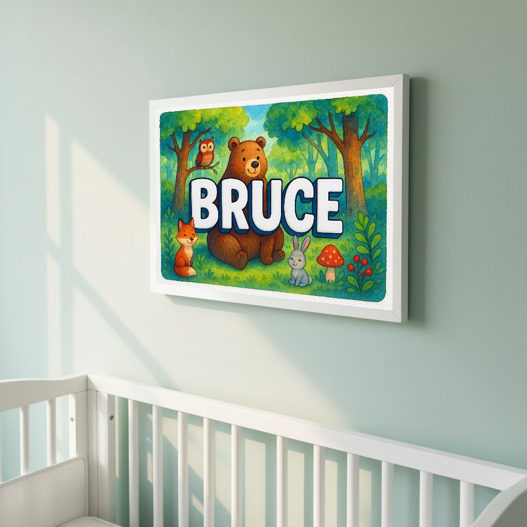 Personalized name art for Bruce