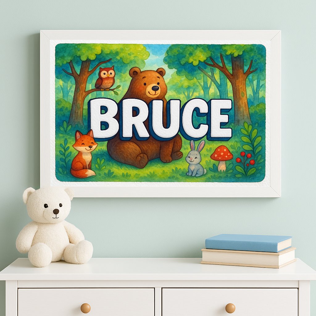 Personalized name art for Bruce