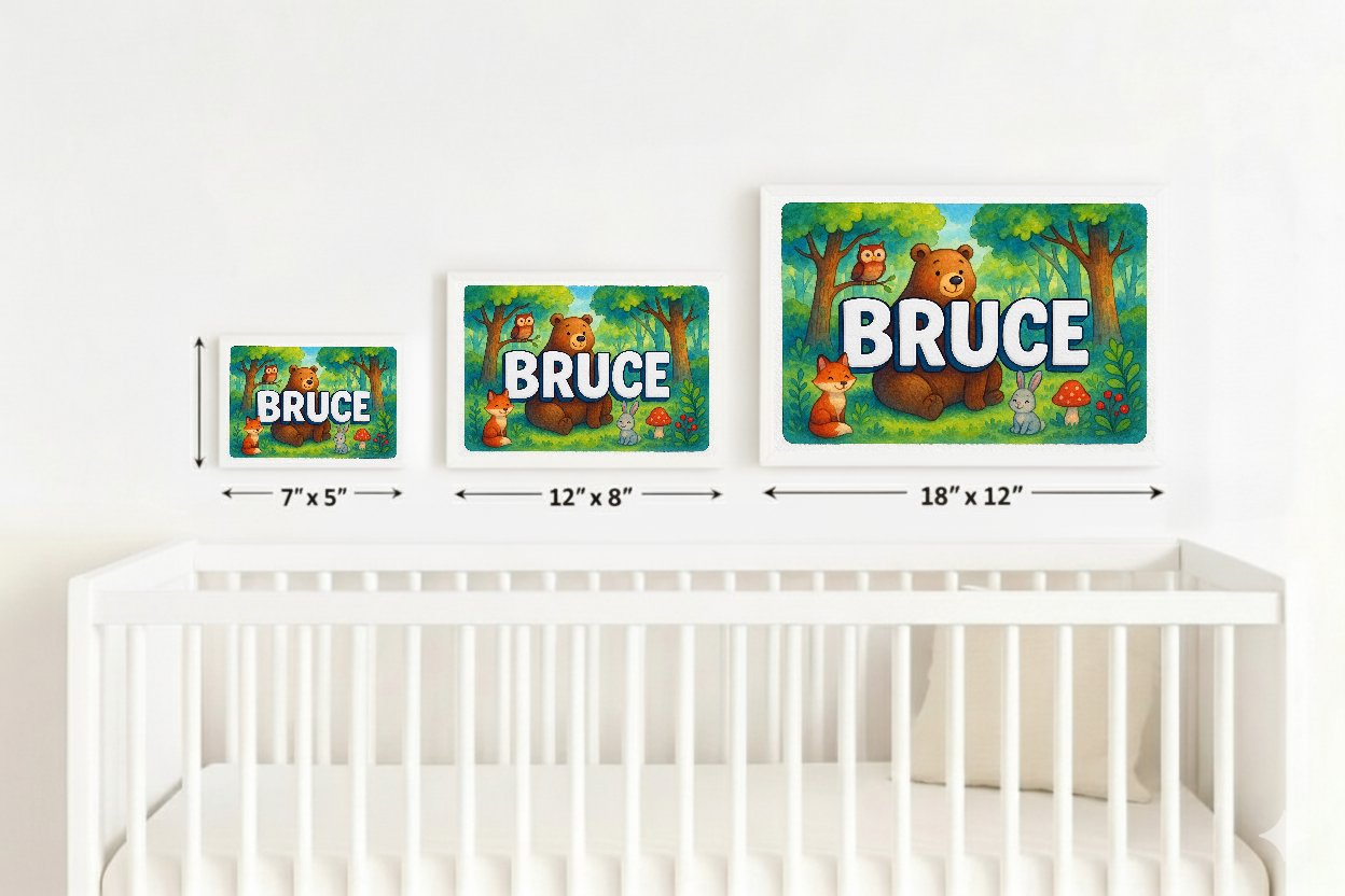 Personalized name art for Bruce