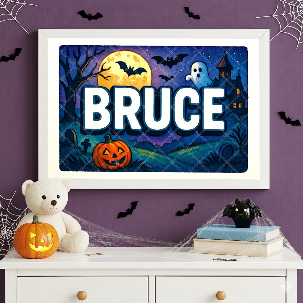 Personalized name art for Bruce