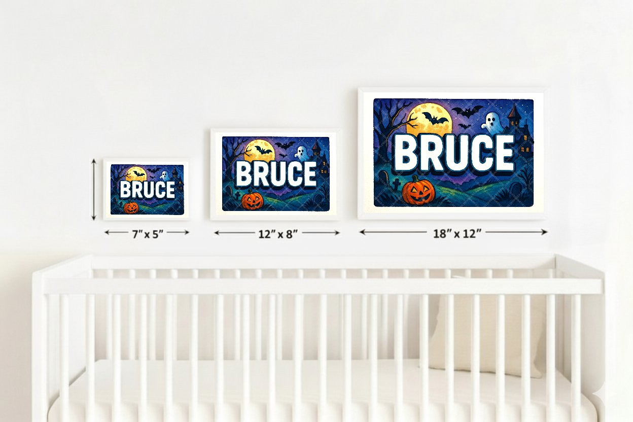 Personalized name art for Bruce