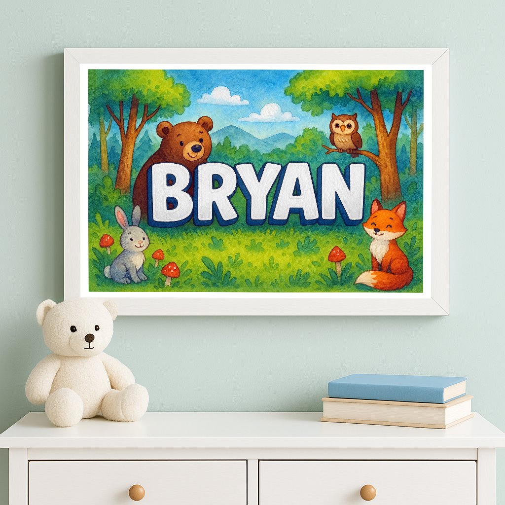 Personalized name art for Bryan