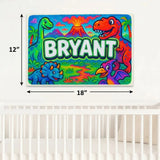 Bryant Name Art - Dinosaur Adventure personalized wall print for kids