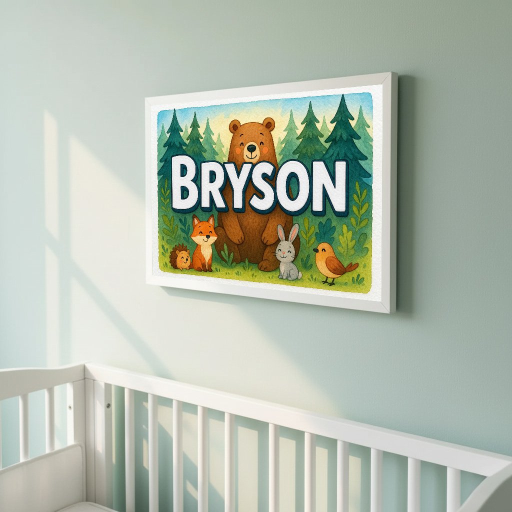Personalized name art for Bryson