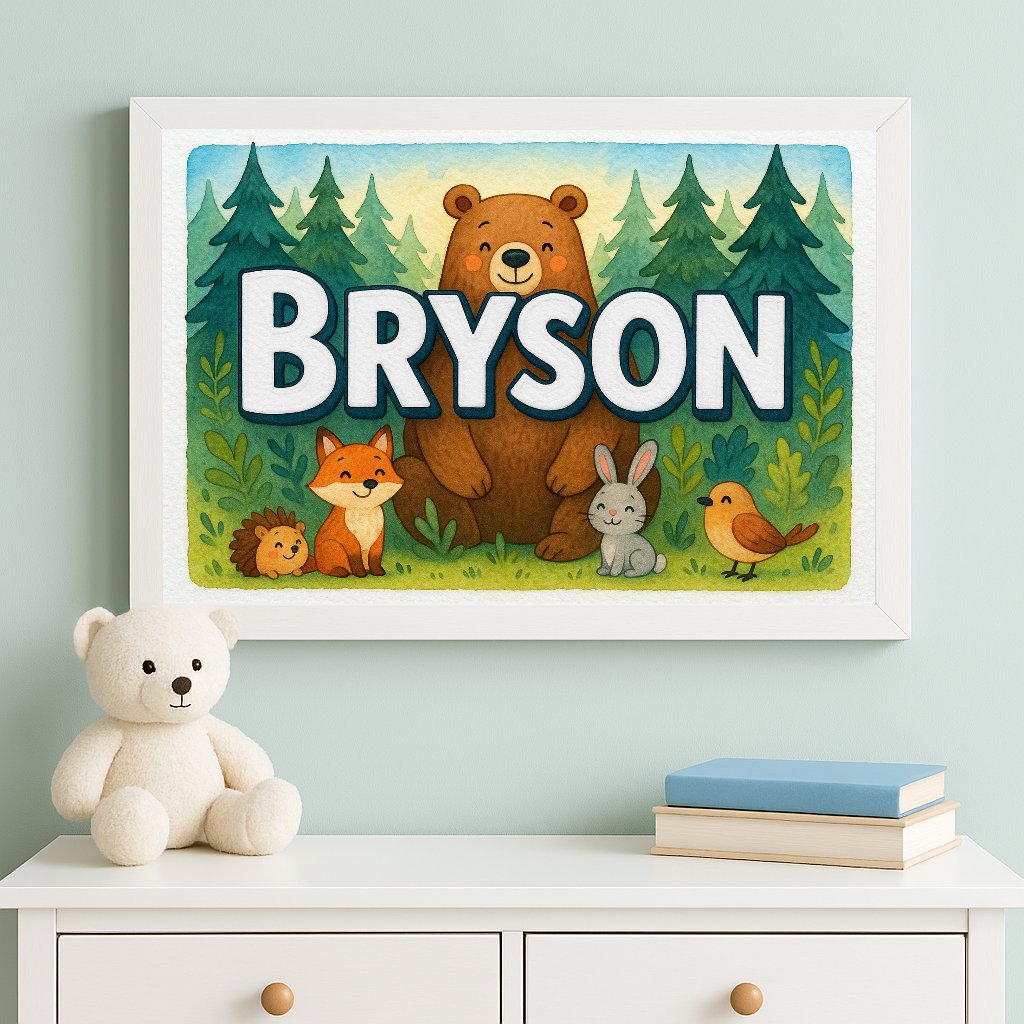 Personalized name art for Bryson