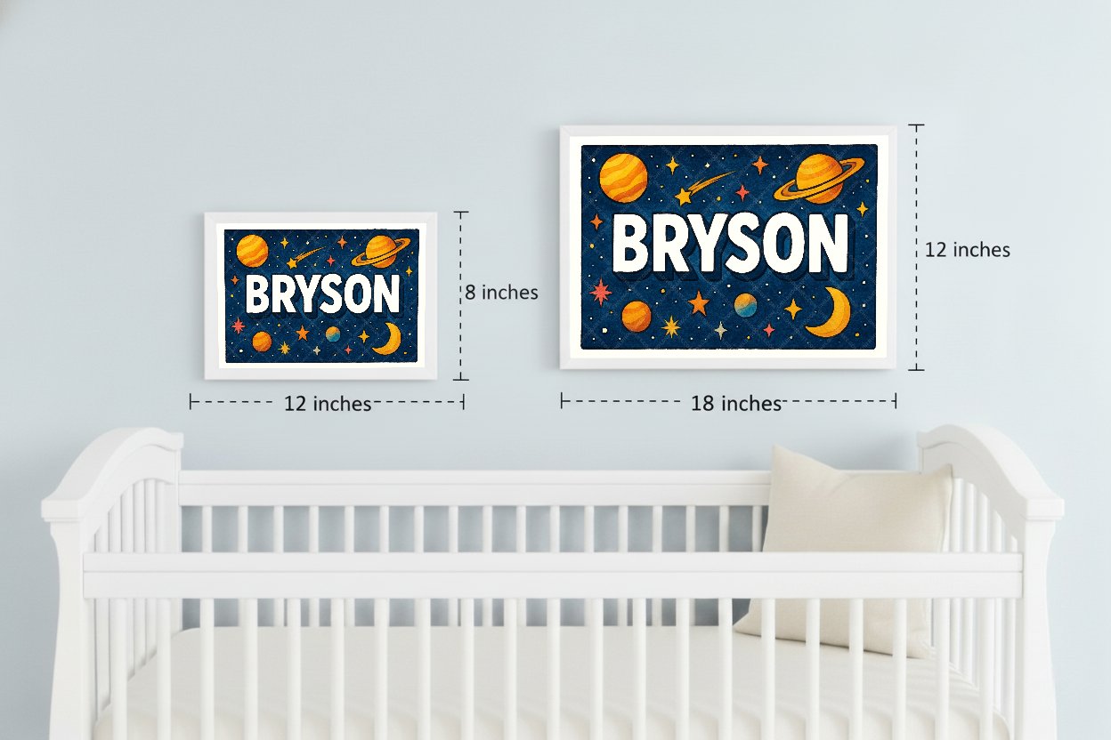 Personalized space name art for Bryson