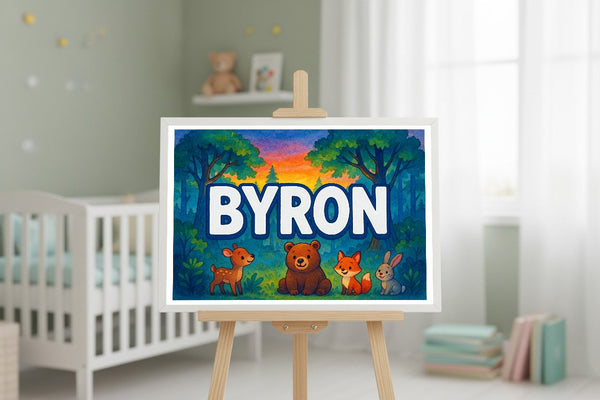 Byron’s Personalized Forest Friends Art