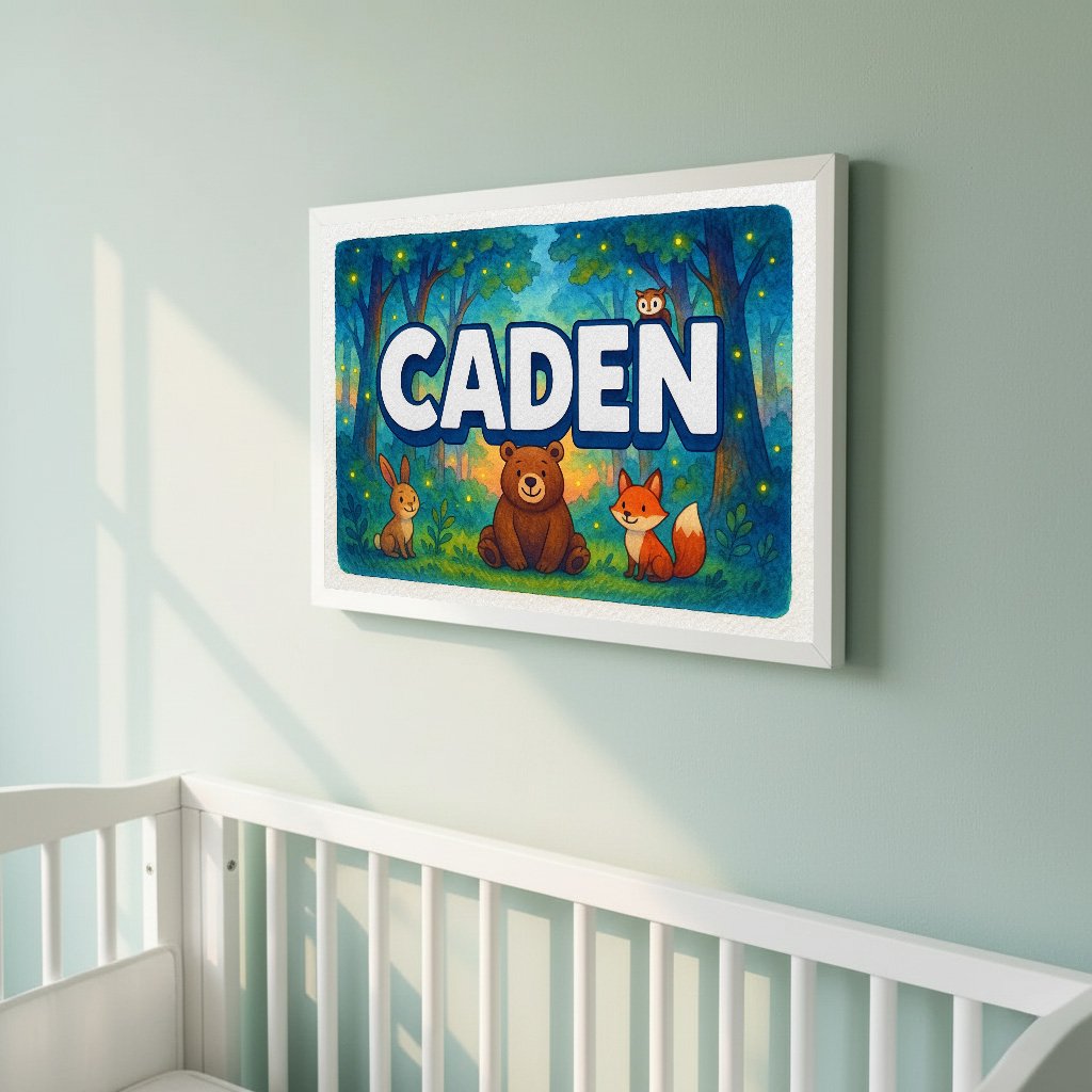 Personalized name art for Caden