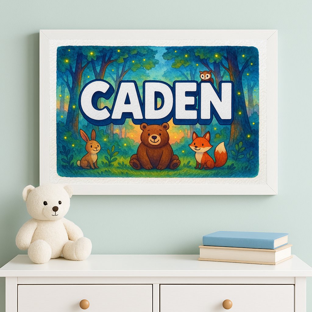 Personalized name art for Caden