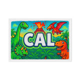 Cal Name Art - Dinosaur Adventure personalized wall print for kids
