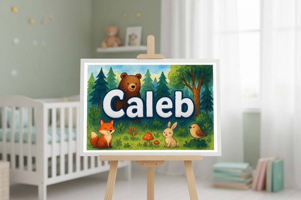 Personalized name art for Caleb