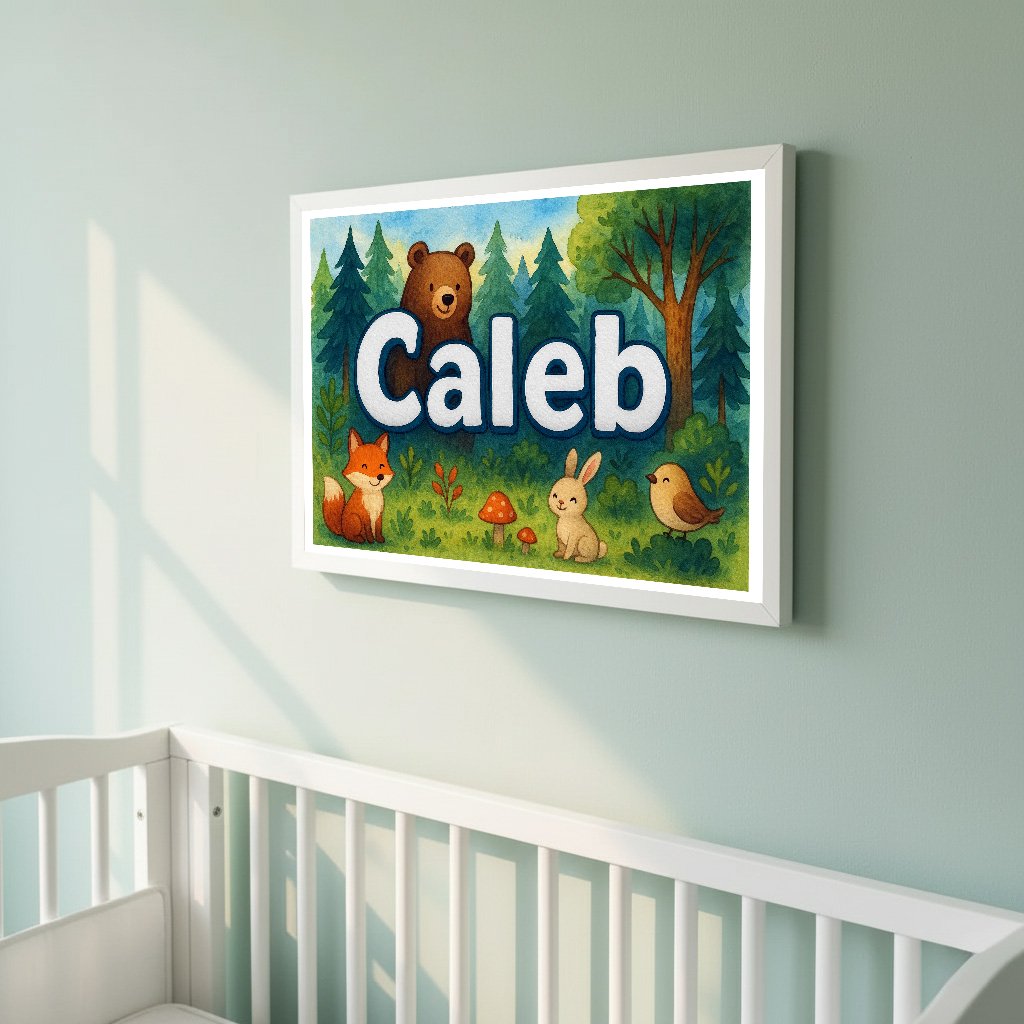 Personalized name art for Caleb