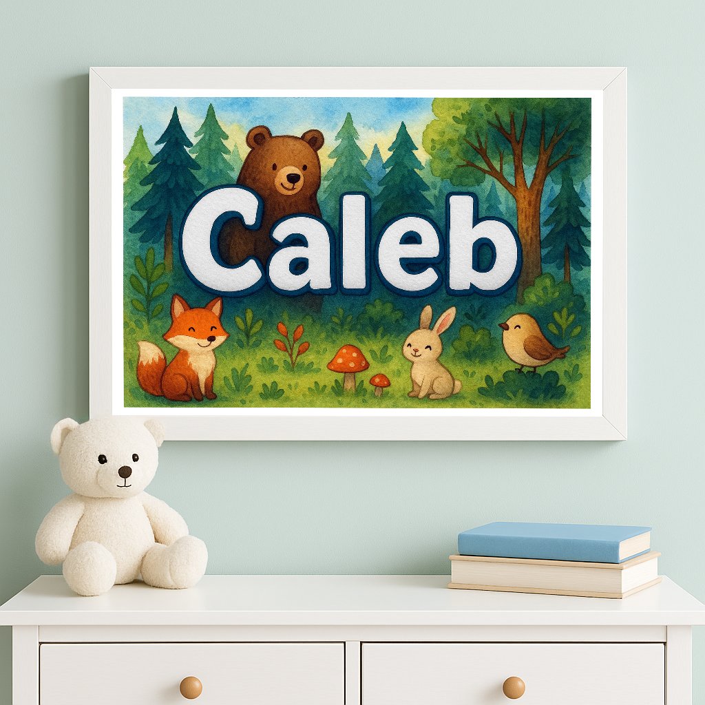 Personalized name art for Caleb