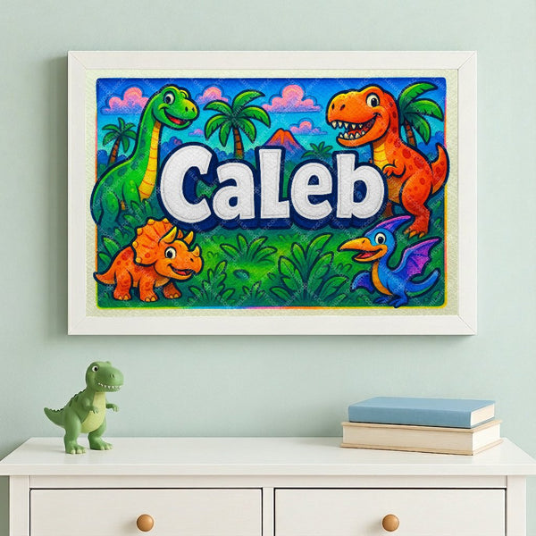 Caleb’s Dinosaur Adventure Personalized Art