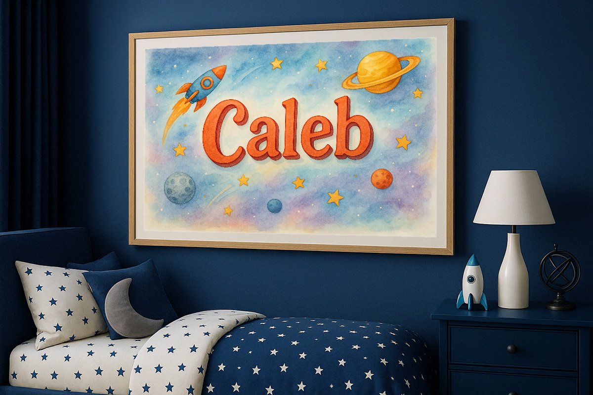 Caleb Personalized Outer Space Art 206