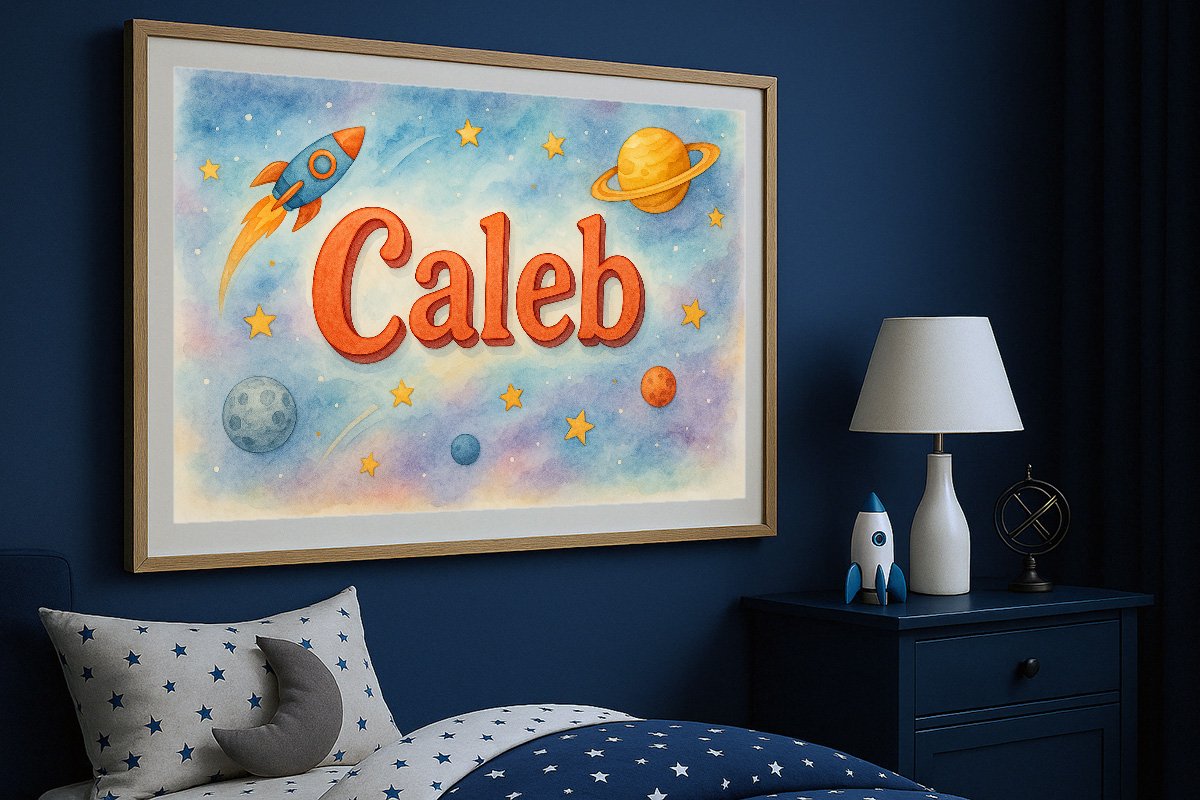 Caleb Personalized Outer Space Art 206