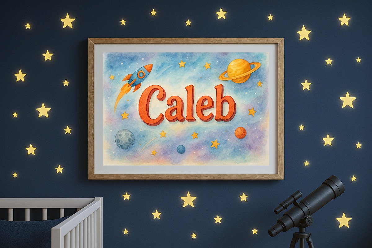 Caleb Personalized Outer Space Art 206