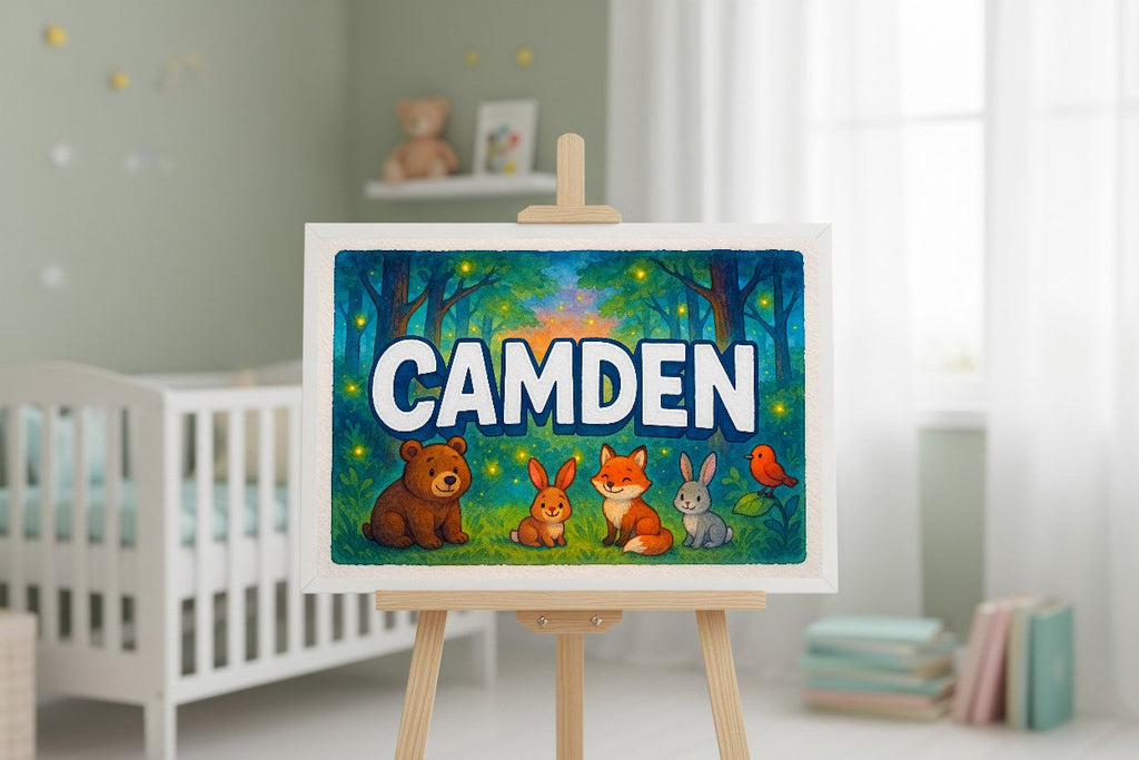 Personalized name art for Camden