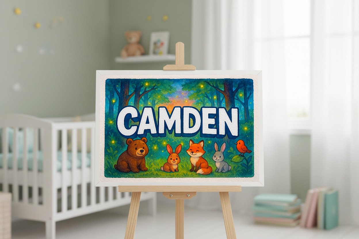 Personalized name art for Camden