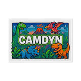 Camdyn Name Art - Dinosaur Adventure personalized wall print for kids
