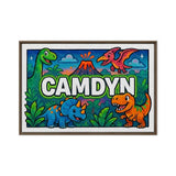 Camdyn Name Art - Dinosaur Adventure personalized wall print for kids