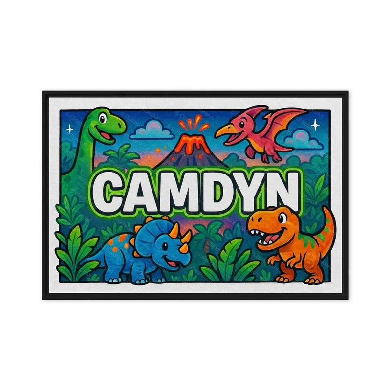 Camdyn Name Art - Dinosaur Adventure personalized wall print for kids