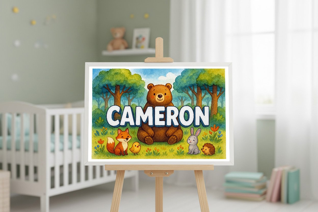 Personalized name art for Cameron