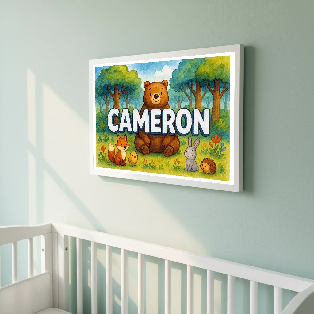 Personalized name art for Cameron