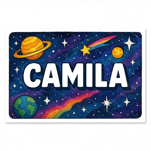 Camila Personalized Space Explorer Name Art