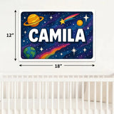 Camila Name Art - Space Explorers personalized wall print for kids