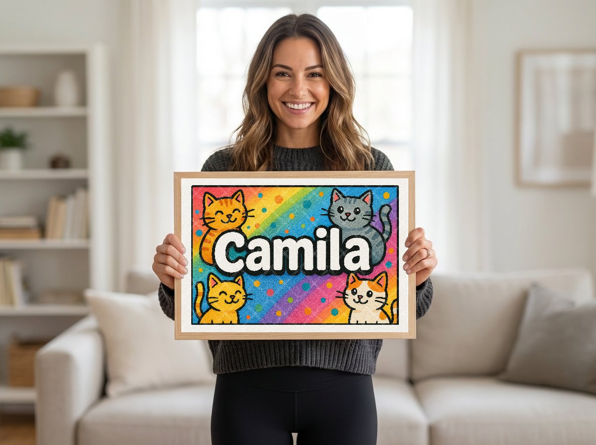 Personalized name art for Camila