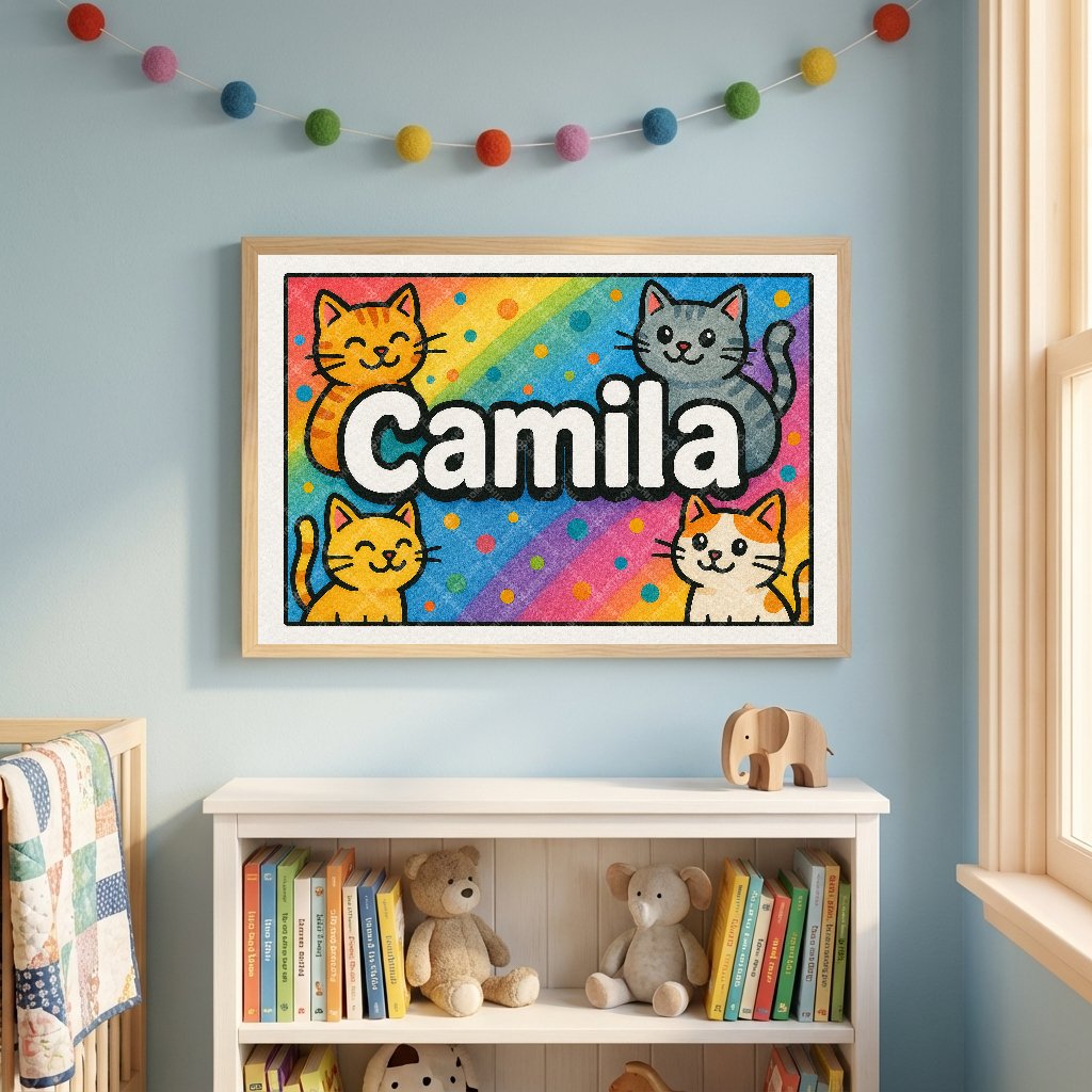 Personalized name art for Camila