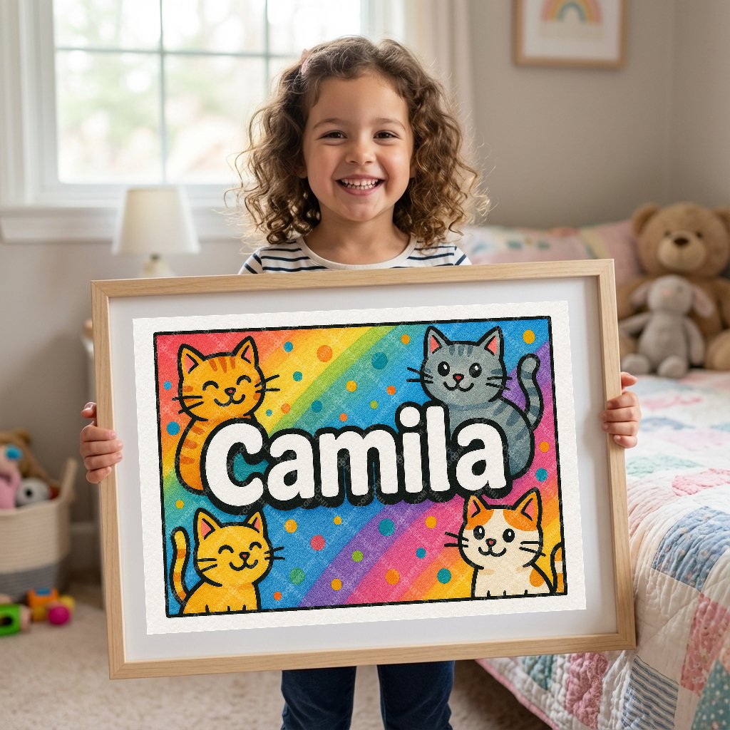 Personalized name art for Camila