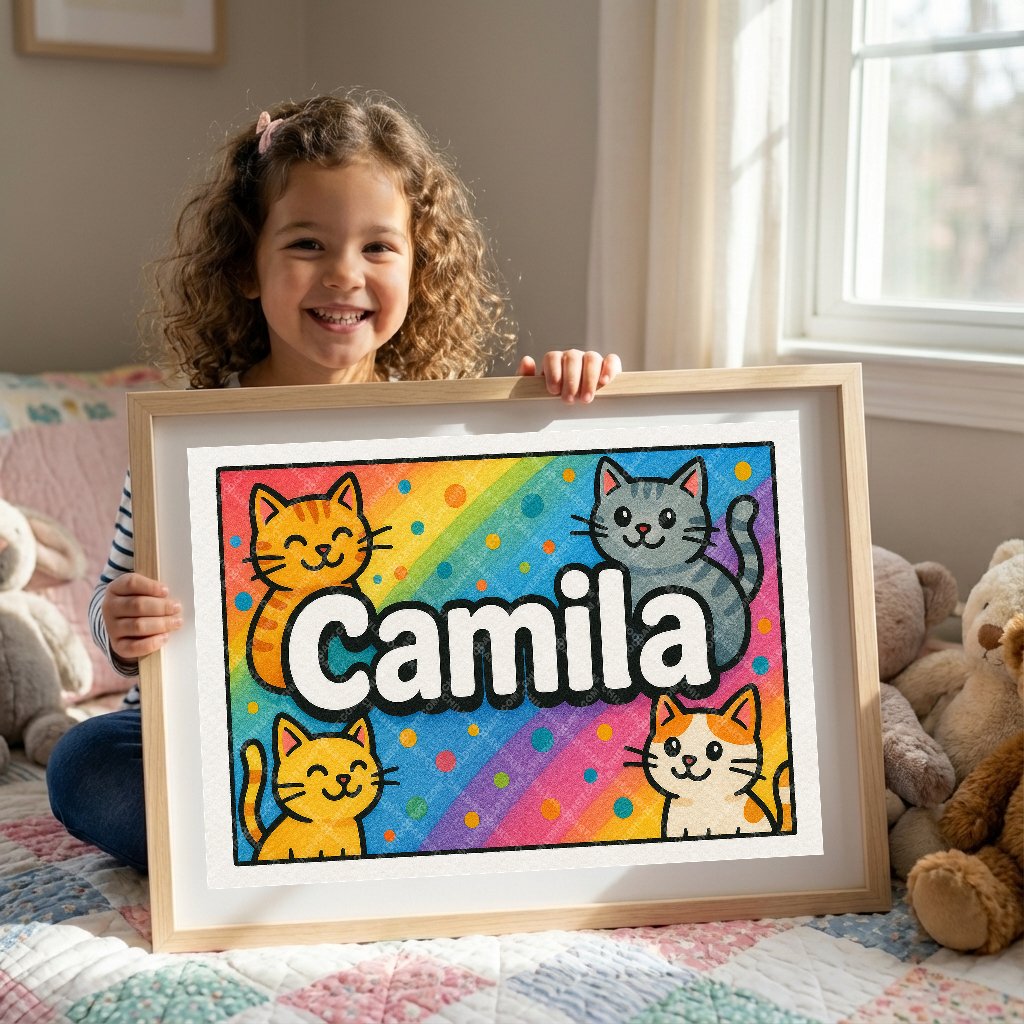Personalized name art for Camila